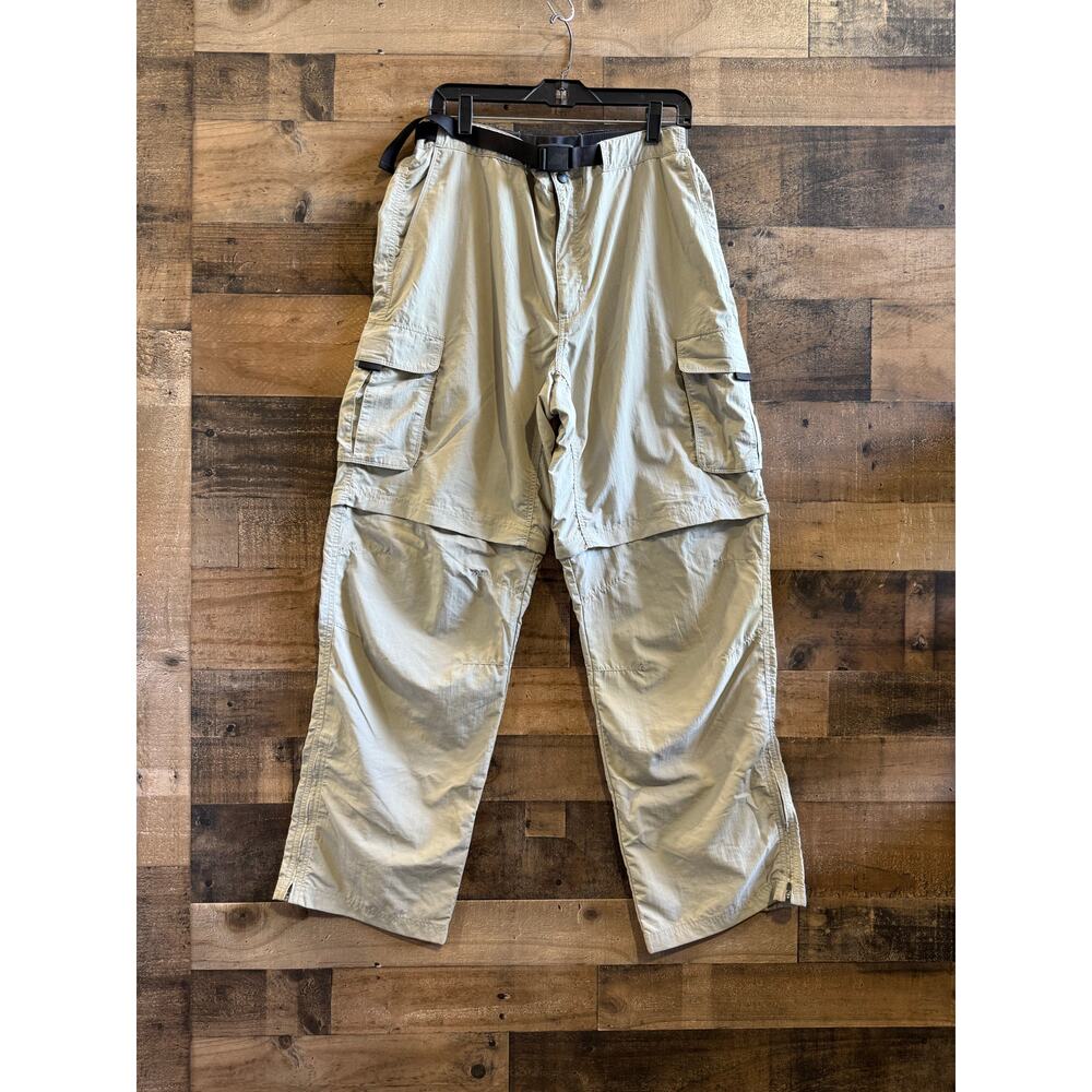 Eastern Mountain Sports EMS Tan Nylon Convertible Cargo Pants Mens 36